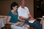 Jim Gerry and me working on programming together.